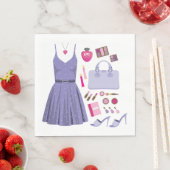 Serviette En Papier Jeu de mode violet (En situation)