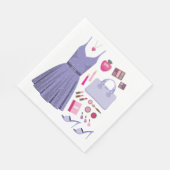 Serviette En Papier Jeu de mode violet (Coin)