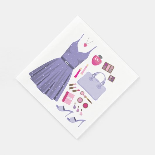 Serviette En Papier Jeu de mode violet (Coin)