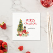 Serviette En Papier Jeu de Noël (En situation)