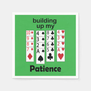 Serviette En Papier Jeu de Solitaire qui Renforce Ma Patience Fête de