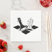 Serviette En Papier Jeu d'échecs (En situation)