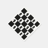 Serviette En Papier Jeu d'échecs du chevalier noir (Coin)