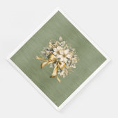 Serviette En Papier Jeu d'invitation de fraises blanches (Coin)