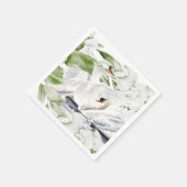 Serviette En Papier JEU fleuri de cygne britannique DE 50 (Coin)