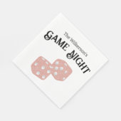 Serviette En Papier Jeu Nuit Rose Parties scintillant Dice (Coin)