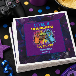 Serviette En Papier Jeu Sur Niveau Up Jeu Vidéo Anniversaire