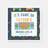 Serviette En Papier Jeu sur serviettes - Jeu vidéo Anniversaire (Devant)