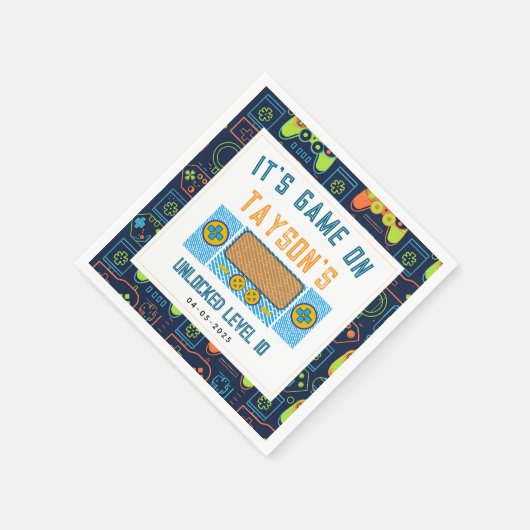 Serviette En Papier Jeu sur serviettes - Jeu vidéo Anniversaire (Coin)