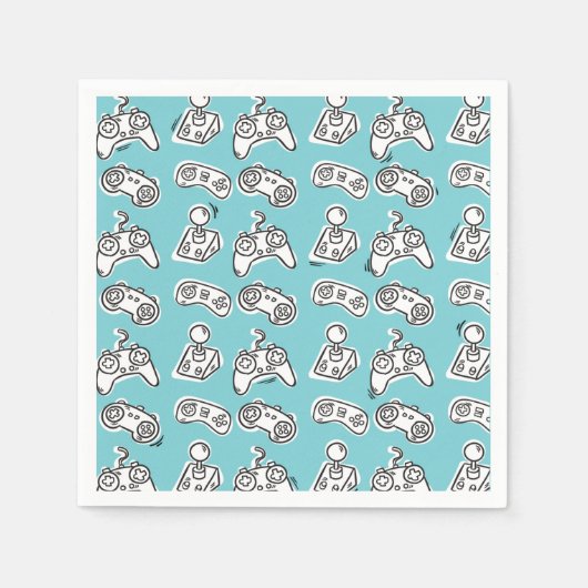 Serviette En Papier Jeu vidéo Anniversaire (Devant)