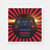 Serviette En Papier Jeu vidéo Anniversaire (Devant)