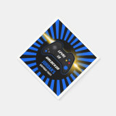 Serviette En Papier Jeu Vidéo Bleu Anniversaire serviettes (Coin)