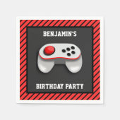 Serviette En Papier Jeu Vidéo moderne Anniversaire Papier (Devant)