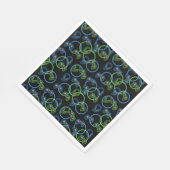 Serviette En Papier Jeu vidéo Neon Blue & Green Motif (Coin)
