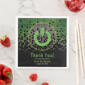 Serviette En Papier Jeu vidéo noir vert Gamer Bar Mitzvah (En situation)