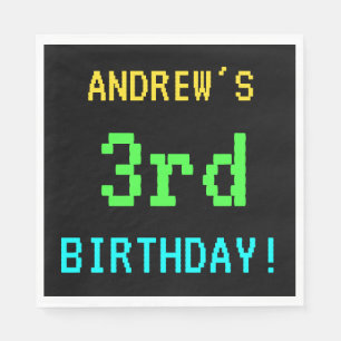 Serviette En Papier Jeu Vidéo Vintage/Rétro amusant Look 3ème annivers