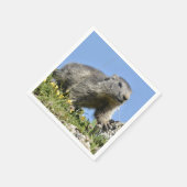 Serviette En Papier Jeune marmotte alpine (Coin)