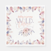 Serviette En Papier Jeune, sauvage et fête de trois ans (Devant)