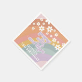 Serviette En Papier Jeune sauvage et trois serviettes arc-en-ciel rétr (Coin)