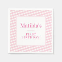 JEUNES FÊTE vintage en vichy motif fille rose