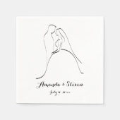 Serviette En Papier Jeunes mariés | Papier mariage (Devant)