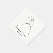 Serviette En Papier Jeunes mariés | Papier mariage (Coin)