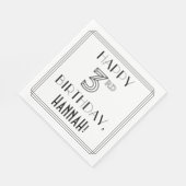 Serviette En Papier JEUX 3E ANNIVERSAIRE ; Style Art Déco ; Nom person (Coin)