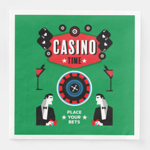 Serviette En Papier Jeux de casino Poker Roulette