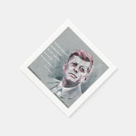Serviette En Papier JFK et devis (Coin)
