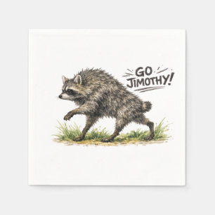 Serviette En Papier Jimothy le Raton laveur