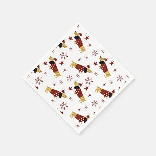 Serviette En Papier Jingle All Dachshund Way (Coin)