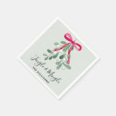Serviette En Papier Jingle And Mingle Mistletoe Green Christmas (Coin)