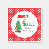 Serviette En Papier Jingle Et Mingle Anniversaire (Devant)