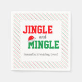 Serviette En Papier Jingle et Mingle Noël Mariage événement (Devant)