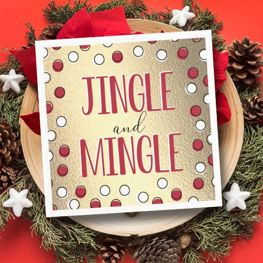 Serviette En Papier Jingle & Mingle Modern Holiday Party