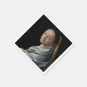 Serviette En Papier Johannes Vermeer - Étude d'une jeune femme (Coin)