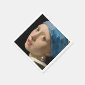 Serviette En Papier Johannes Vermeer - Fille avec une oreille perle (Coin)