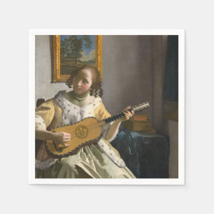Serviette En Papier Johannes Vermeer - Guitare