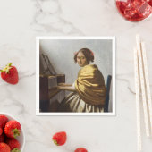 Serviette En Papier Johannes Vermeer - Jeune femme assise à Virginal (En situation)