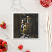 Serviette En Papier Johannes Vermeer - La lettre d'amour (En situation)