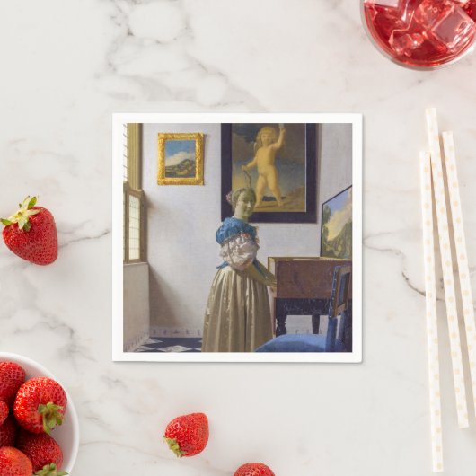 Serviette En Papier Johannes Vermeer - Lady debout dans une virginale (En situation)