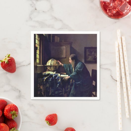 Serviette En Papier Johannes Vermeer - L'astronome (En situation)