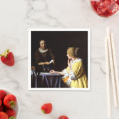 Serviette En Papier Johannes Vermeer - Maîtresse et domestique (En situation)