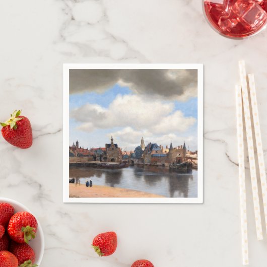 Serviette En Papier Johannes Vermeer - Vue de Delft (En situation)
