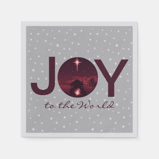 Serviette En Papier Joie à la nativité mondiale (Devant)