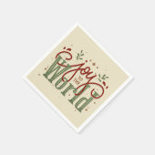 Serviette En Papier Joie Au Noël Mondial (Coin)