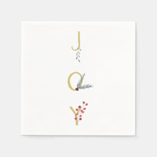 Serviette En Papier Joie Botanique Vacances Or Rustique Minimaliste Fê