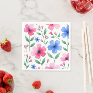 Serviette En Papier Joie de Fleur d'Eau de Rose