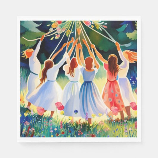 Serviette En Papier Joie de mi-été (Devant)