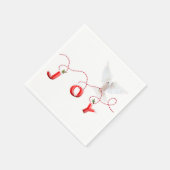 Serviette En Papier Joie de Noël avec la colombe blanche (Coin)